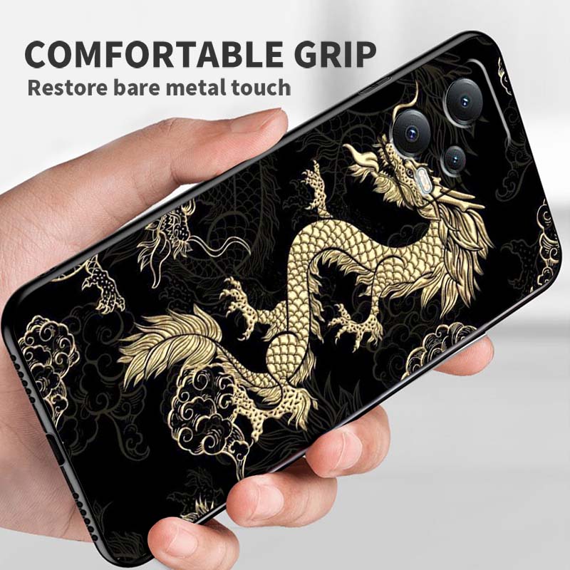 Anime Dragon Design Phone Case For Xiaomi Redmi Note 15 14 13 12 12S 11E 11 11S Pro Plus 4G 5G Black Soft TPU