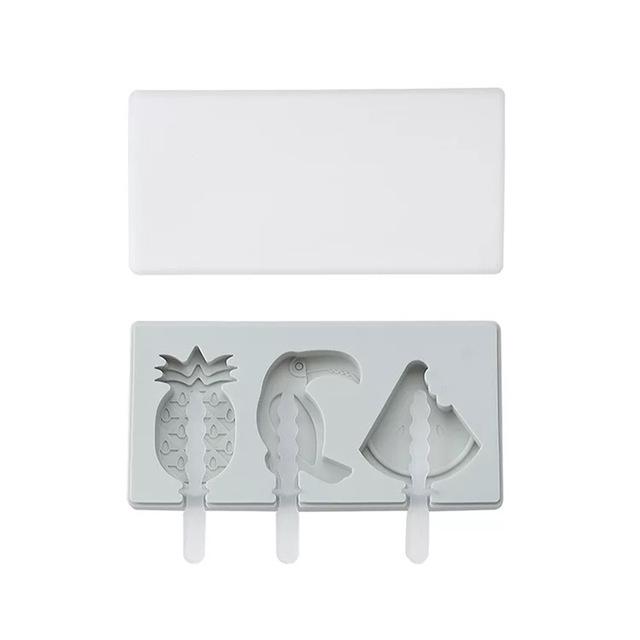 Formă din silicon pentru înghețată cu capac Forma de animale Jeleu pentru Forme pentru acadele de gheață Tavă pentru cuburi de gheață pentru decorarea bomboanelor