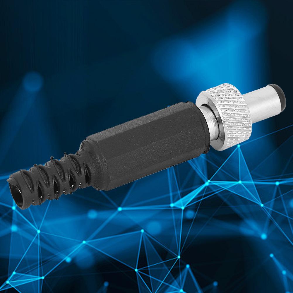 20Pcs DC Male Power Plug with Lock Plastic Metal 5.5x2.1mm for Audio Media Players