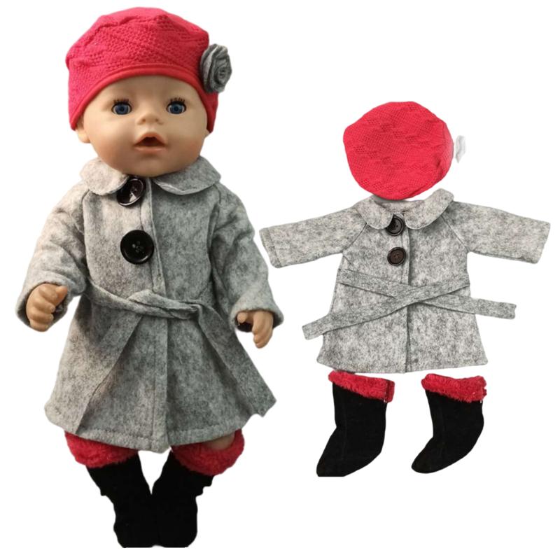 Oblečení pro panenku novorozence Zimní péřový kabát Kalhoty 18palcové oblečení pro americkou panenku Bunda Zimní oblek