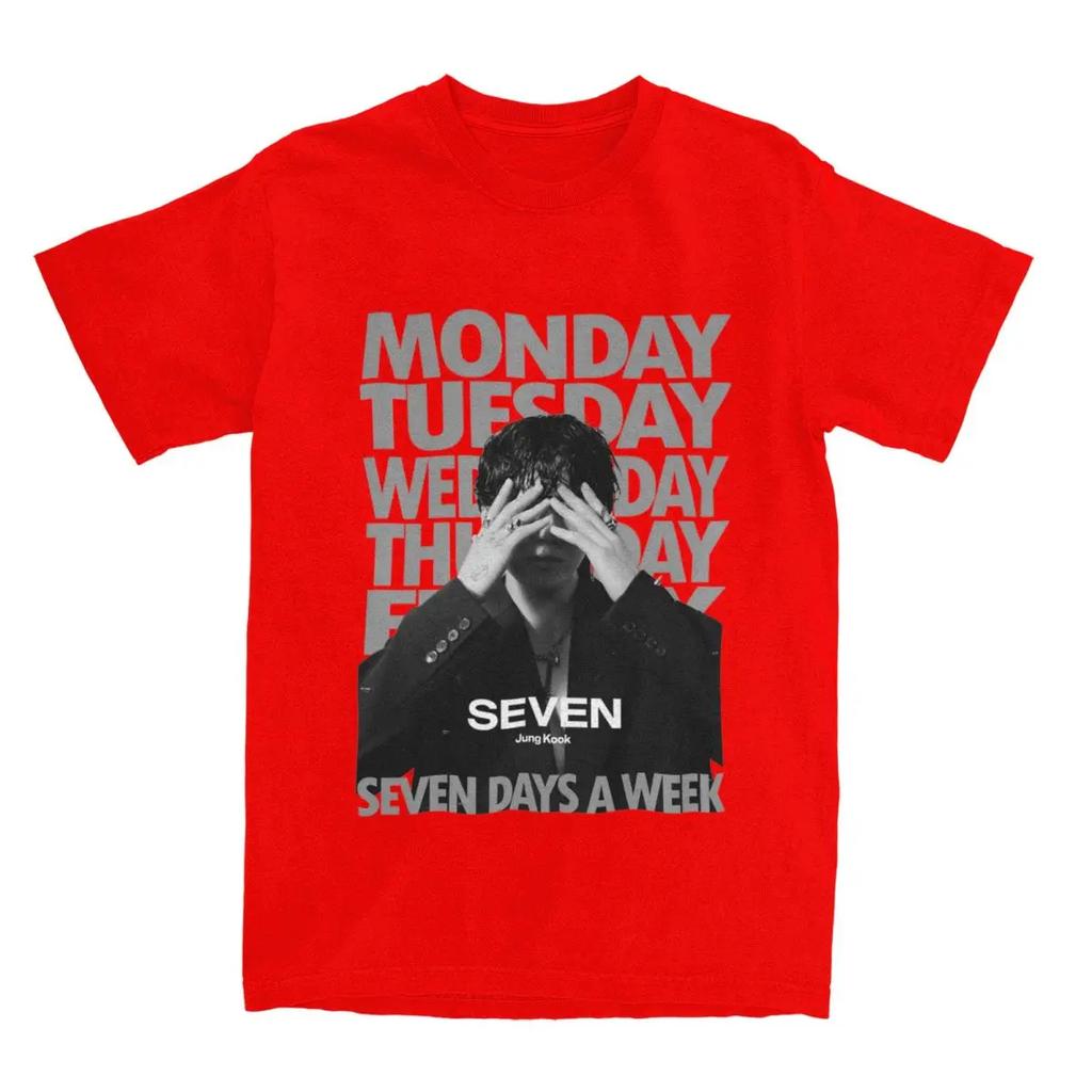Jungkooks Seven Jungs Kooks T Shirt Beach Street Style T-Shirts Cotton Hip Hop Tee Shirt for Man Woman Short-Sleeved Casual Tees