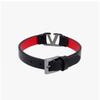 Valentino Náramek z kůže s logem V 8y2j0m67 Tcz 0sm