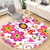 1pc Flower Mandala Carpet for Office Non-Slip, Round Carpet, Soft & Comfortable, Carpet for Office, Lightweight Round Floor Mat
