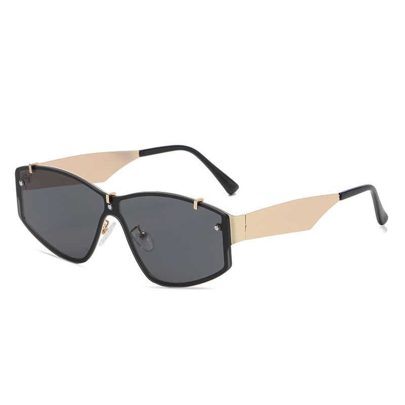 European-American Fashion Trend Rivet Sunglasses: High-End Cool Integrated Lens