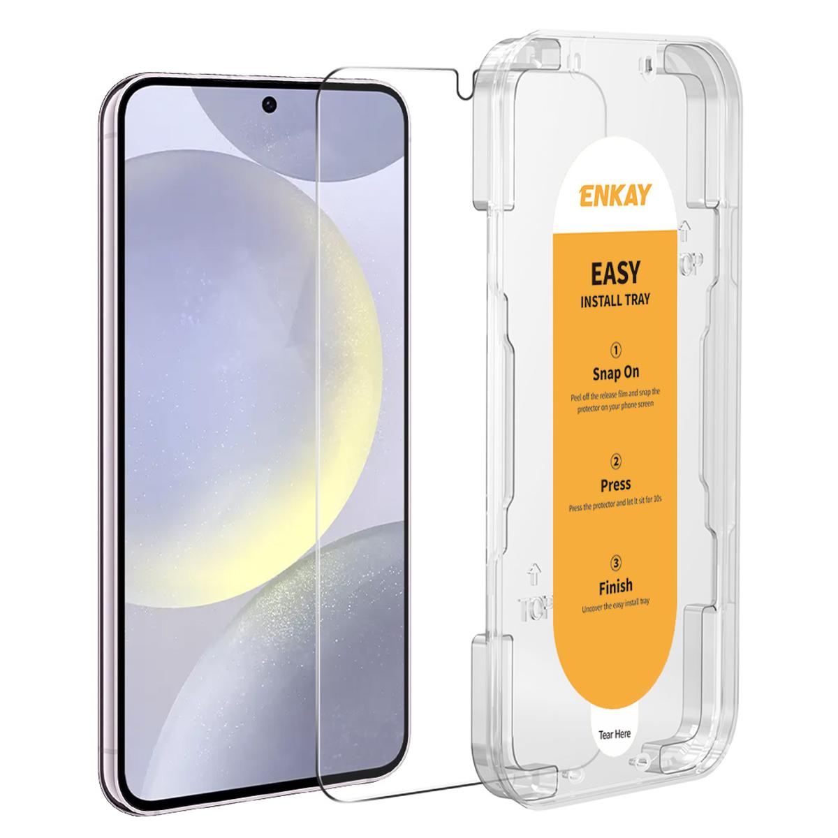 

ENKAY HAT PRINCE For Samsung Galaxy S25/S24 High Aluminium-Silicon Glass Screen Protector 0.18mm Ultra Thin As Shown A