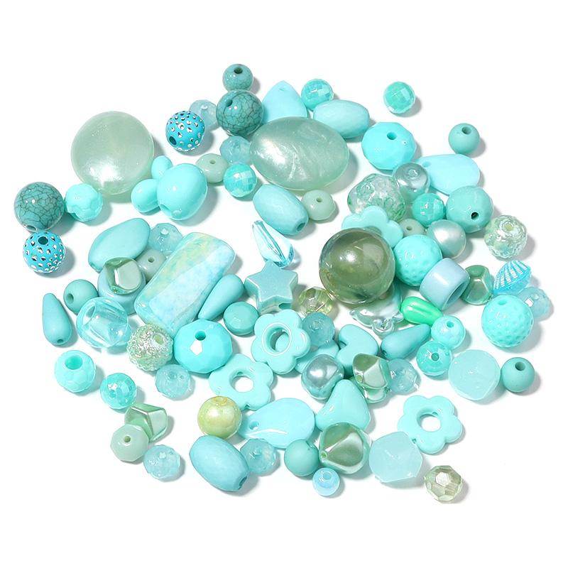 50g/bag Candy Color Mixing Style Acrylic Beads for Jewelry Making DIY Handmade Bracelets Necklace Phone Key Chain Accessories