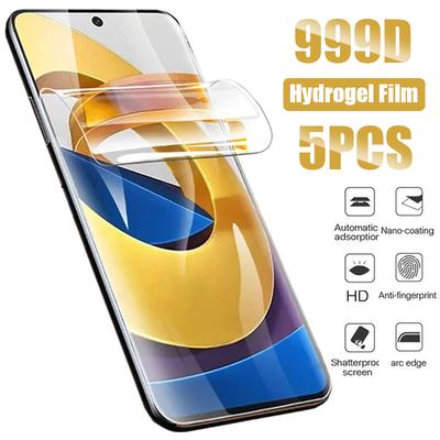 5 vnt. hidrogelinė plėvelė Xiaomi Redmi Note 8 9 10 Pro 10S 9S 8T 9T ekrano apsauga Redmi Note 11 12 13 14 Pro 11S 12S 5G