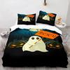 3D Print Halloween Boo Cartoon Bedding Set Soft Comforter Cover With 1/2pcs Pillow Shams For Kids Adults Microfiber Quilt Cover