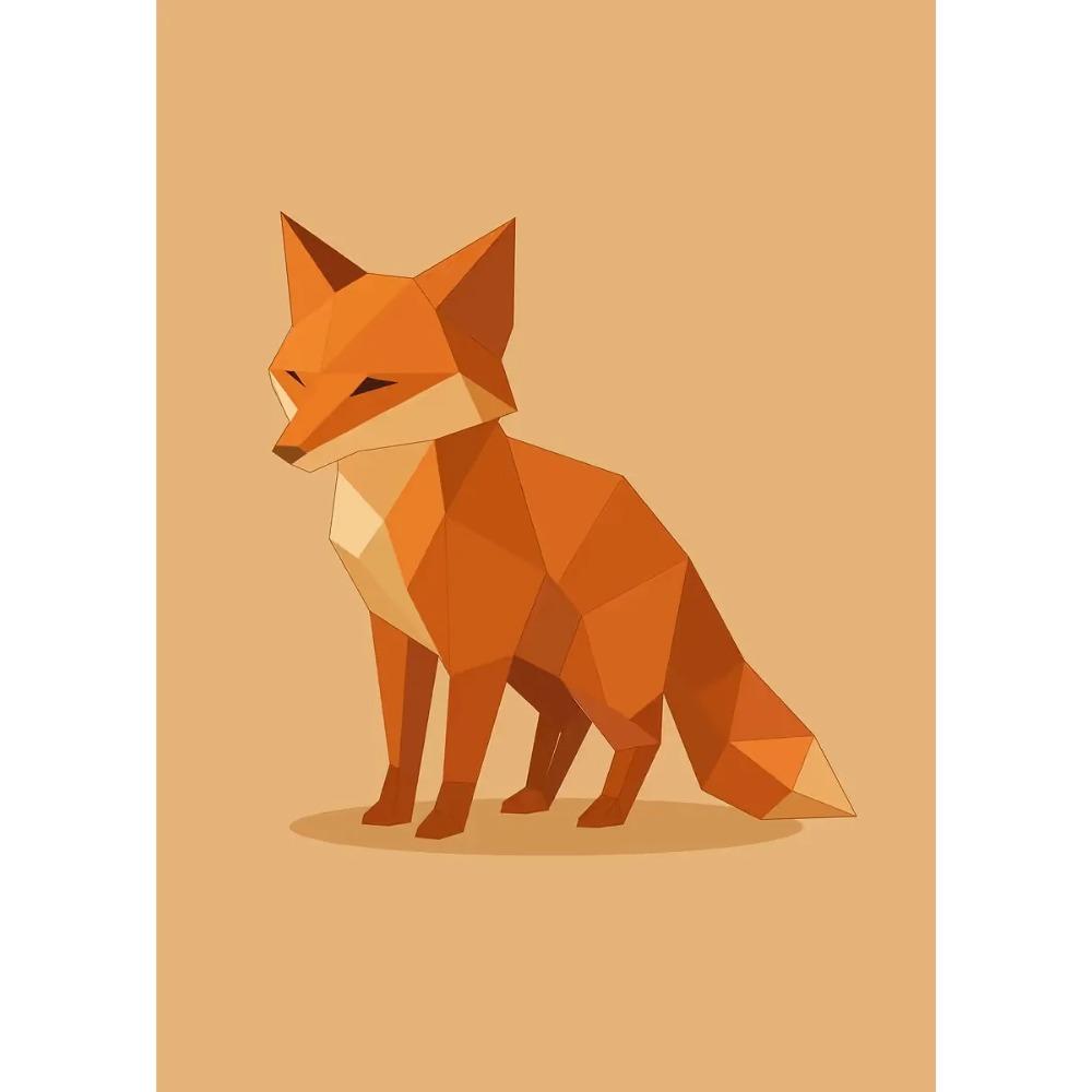 Abstract Geometric Stereoscopic Cute Animal Posters Jaguar Penguin Bear Prints Canvas Painting Wall Art Picture Home Room Decor