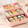 Multi-Layer Hairpin Organizer Cute Girl Jewelry Case Head Rope Headband Display Rack Children'S Hair Accessories Storage Box