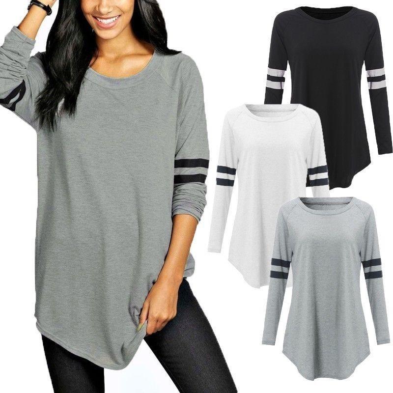 Premium Quality Stripe Trim Baseball Jersey Tops For Women In Versatile Colors