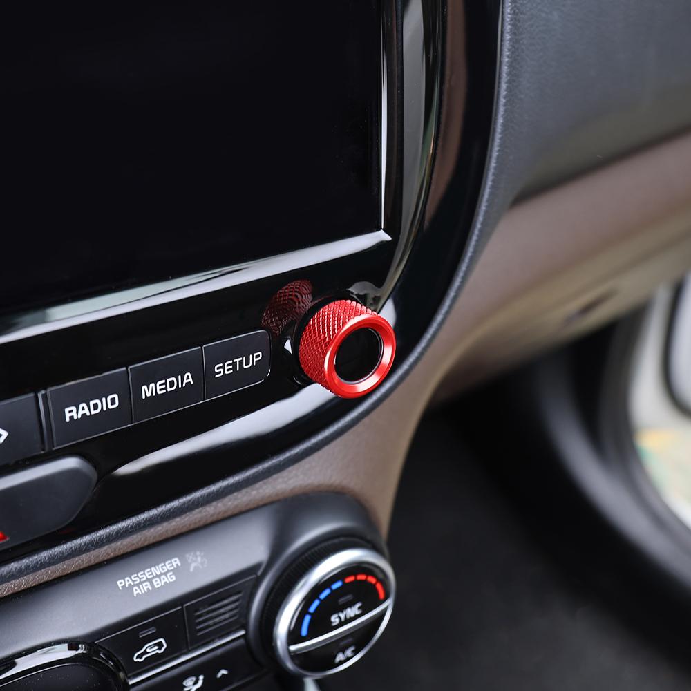 Aluminum Alloy Auto Styling Accessories For KIA Soul 2020-2025 LHD RHD Car Interior Audio Knob Decorative Ring Cover Trim