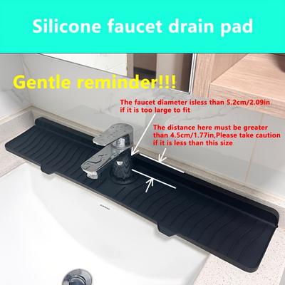 1 Stück Lebensmittelqualität Silikon Abtropfmatte, Küchen- Badezimmer Wasserhahn Spritzschutz Spülbeckenmatte, Langer Streifen Faltbar
