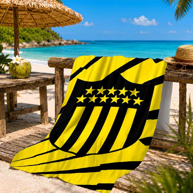 Toalla de Playa con Emblema del Club de Fútbol Peñarol, Secado Rápido, Fácil de Cuidar, Adecuada tanto para Fitness como para Vacaciones en la Playa, Esencial Deportivo