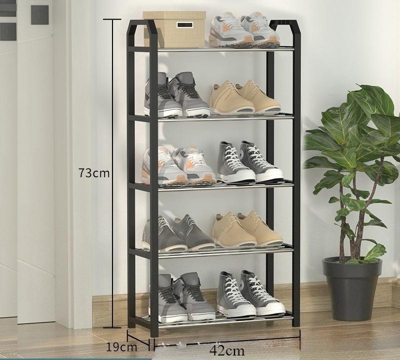 Multi-layer Assembly Simple Shoe Rack, Dustproof Storage Shoe Cabinet Dormitory Home Solid Metal Shoe Rack