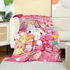 1pc Hello Kitty Plush Home Decor Blanket - Seasonal Universal Comfortable Washable Gift for All Ages, Suitable for All Families, Available I