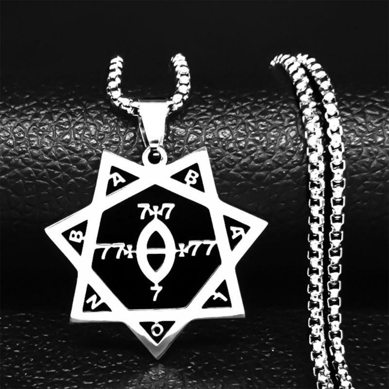 Stainless Steel Necklace for Women Silver Color Pendant Jewelry 50cm Chain Accessory for Wedding or Party Supplies