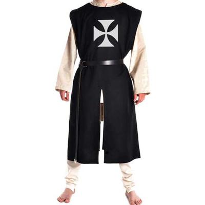Średniowieczny Rycerz Krzyżowiec Tabard Halloween Wojownik Kostium Cosplay Templariusz Tunika Renesans Surcoat SCA