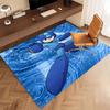 1pc Cartoon Rockman Game Megaman Print Area Rug - Soft, Washable Non-Slip Indoor Mat, Living Room, Home Office Decorative Rug,Office Decorative
