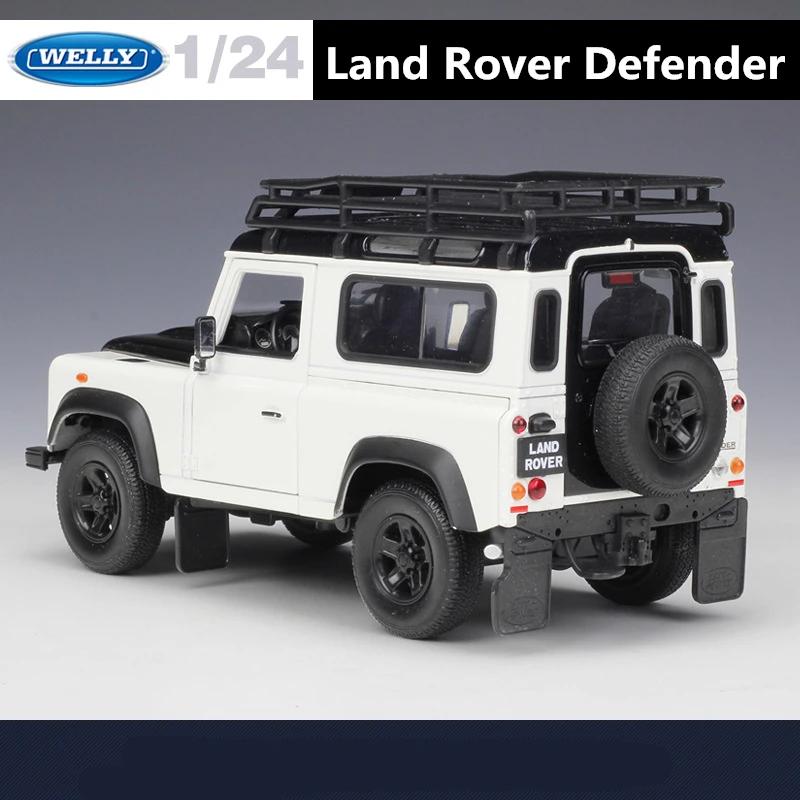 Welly 1/24 Land Rover Defender Alloy Car Model Diecast Metal Off-Road Vehicle Car Model Simulation Collection Childrens Toy Gift