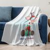 Tuniu Cute Christmas Baby Deer Fleece Blanket Soft Warm Throw for Kids Bedroom Sofa Decoration Gift