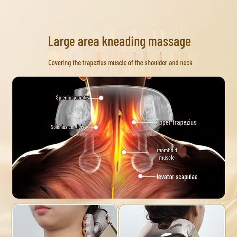 MIAOJIE R7 Shoulder & Neck Massager with Red Light Heat CN Plug (adapter Included)