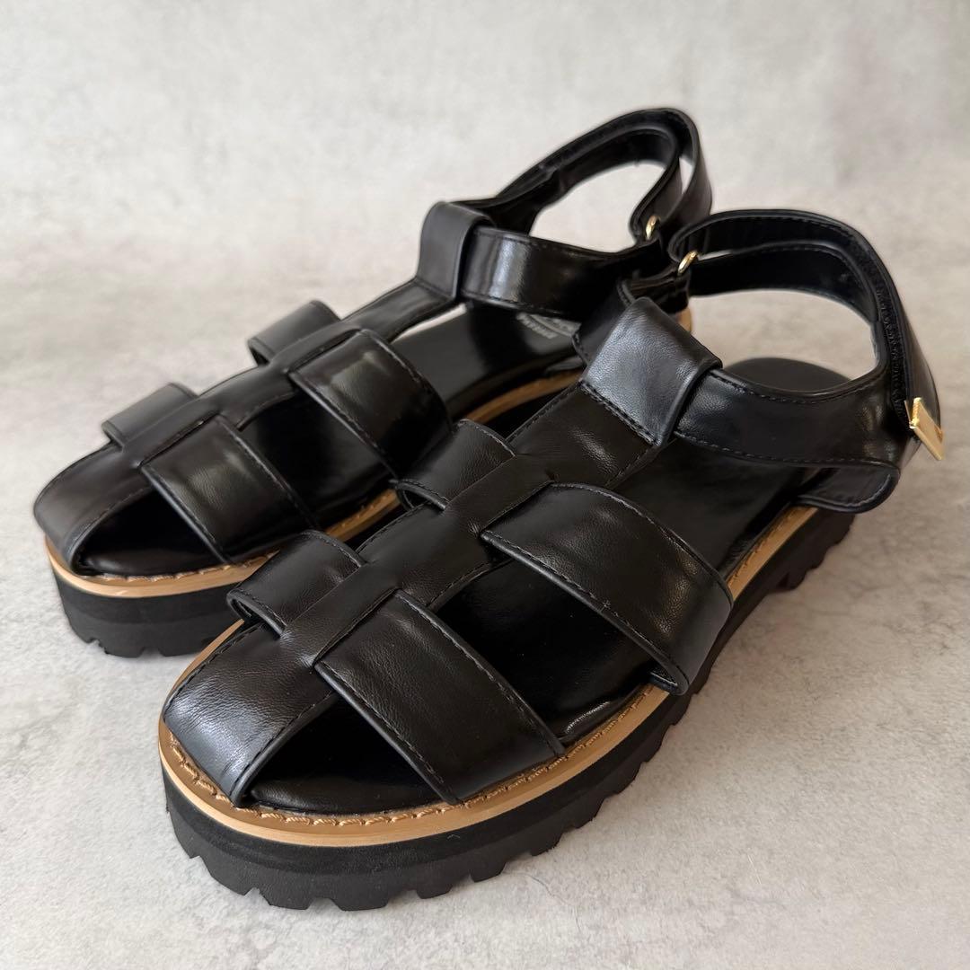 ROPE PICNIC [Good condition] Gurkha sandals black 22.5cm