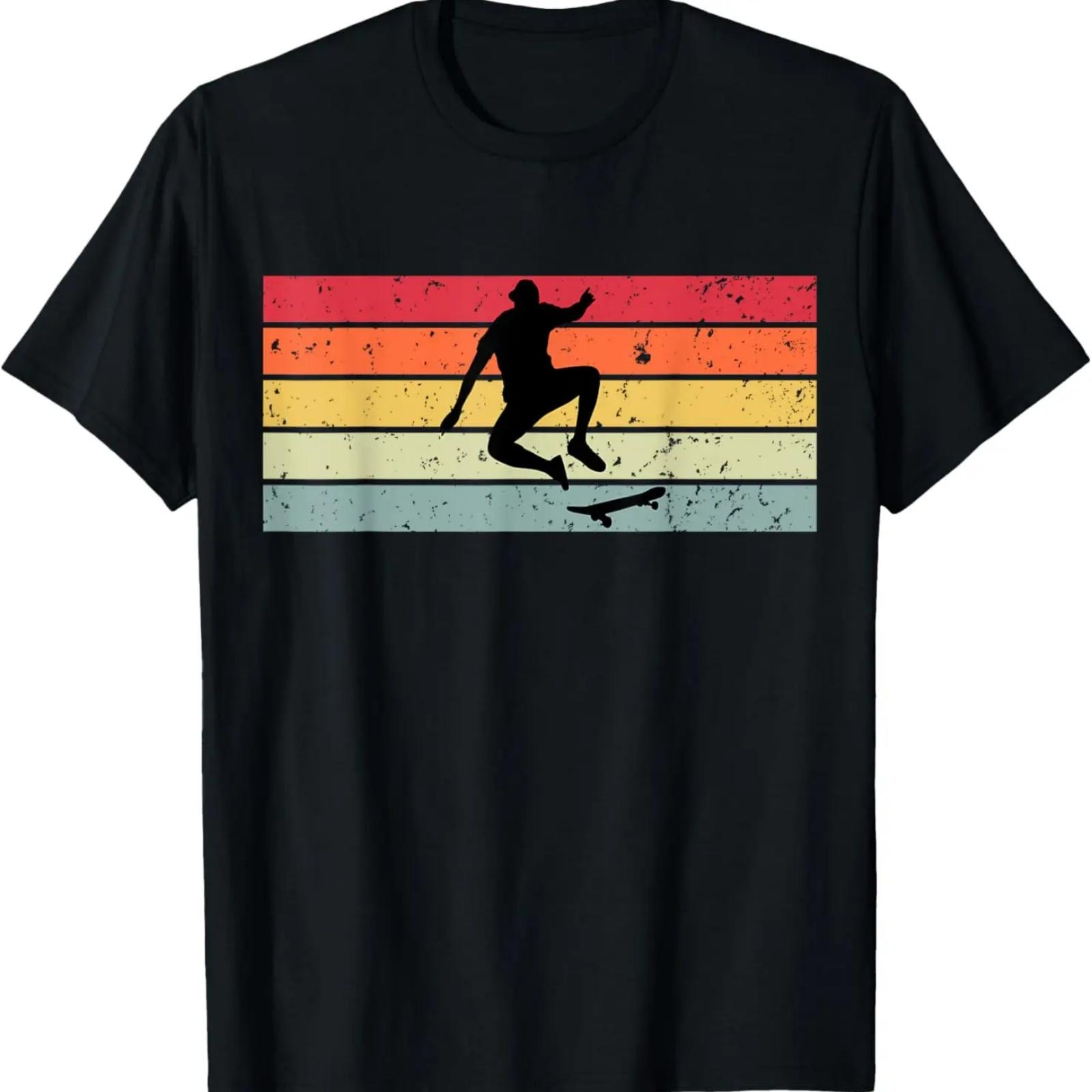 

Skaters Having Fun Retro Sunset Skateboard Gift Teen Skaters T-Shirt XXXXXL чёрный
