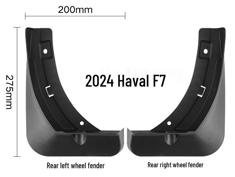 Compatible with Great Wall Haval F7 Car Tire Rubber Mudguards.