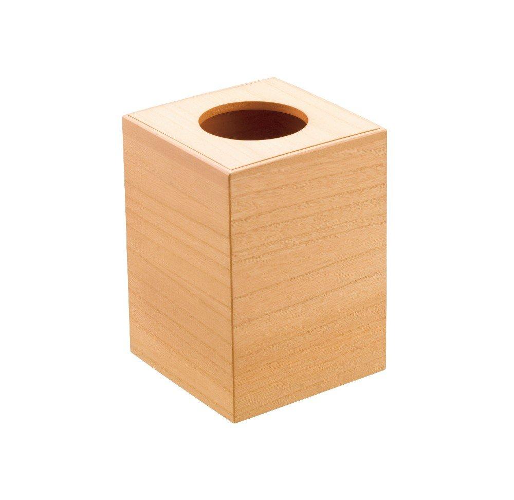 Natural Paulownia Wood Trash Can with Lid Made In Japanese Modern Japanese Wood Stylish Waste Store Fixtures Hotel/ryokan-grade (light Brown) Japan,