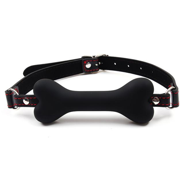 Erotic Products Dog Bone Mouth Bit Gag BDSM Slave Training Harness Silicone Gag Ball Sex Games Toys Adult Sex Toys For Couples
