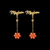 Atoztide Custom Name Earring for Women Girl Stainless Steel Jewelry Handmade Beads Flower Earring Personalized Birthday Gift