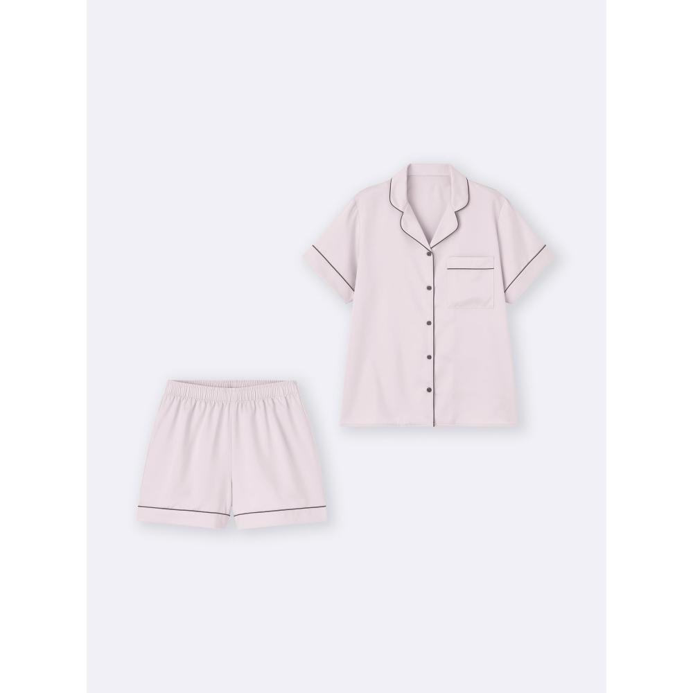 GU by Uniqlo Satin Pyjama Kurzarm Shorts 