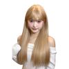 Lisa Style Long Straight White Gold Wig for Women