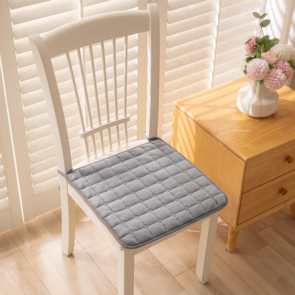 Autorisation: Coussin de chaise de salle à manger en peluche avec liens pour l'automne/hiver