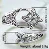 Vintage Silver Color Celtic Knot Adjustable Ring for Women Bohemian Party Statement Trendy Delicate Finger Metal Jewelry