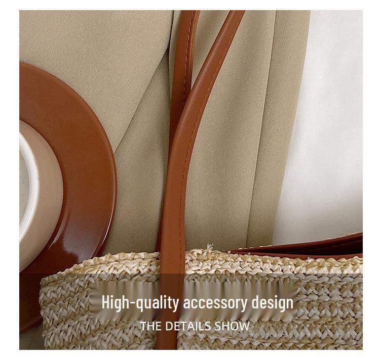 Women's Large-Capacity Straw Tote Bag - 2024 Summer Beach Style