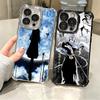 Bleach Kuchiki Rukia Plating Phone Case For Iphone 16 17 Pro Max Air 16E 14 15 Plus 12 13 Mini Anti-Fall Airabag Cover