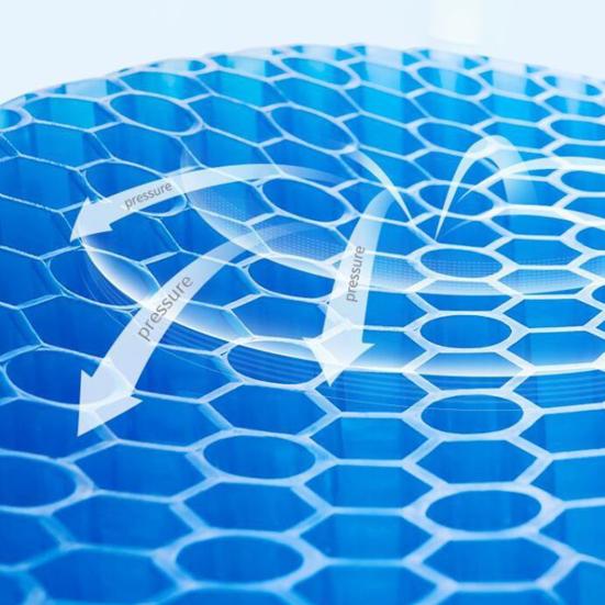 Yousheng Gel Seat Cushion for Long Sitting Honeycomb Design Breathable Seat Cushion Chair Cushion for Hip Pain Relief Home Office Car Use