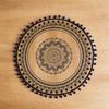 Boho Mandala Round Placemats Heat-Resistant Linen-Cotton Table Mats Washable Non-Slip Dining Decor