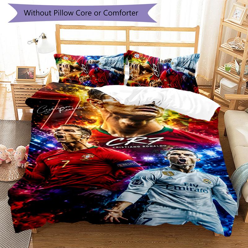 CRF 7 3pcs Bedding Set Duvet Cover Closure Includes 1 Duvet Cover & 2 Pillowcases for All Seasons Bedroom Home Dorm Decor