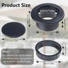 Umbrella Hole Insert Set for Patio Tables, Threaded 2 Inch Table Opening Cover with 1.63 Inch Umbrella Shaft Clearance and ABS Cap