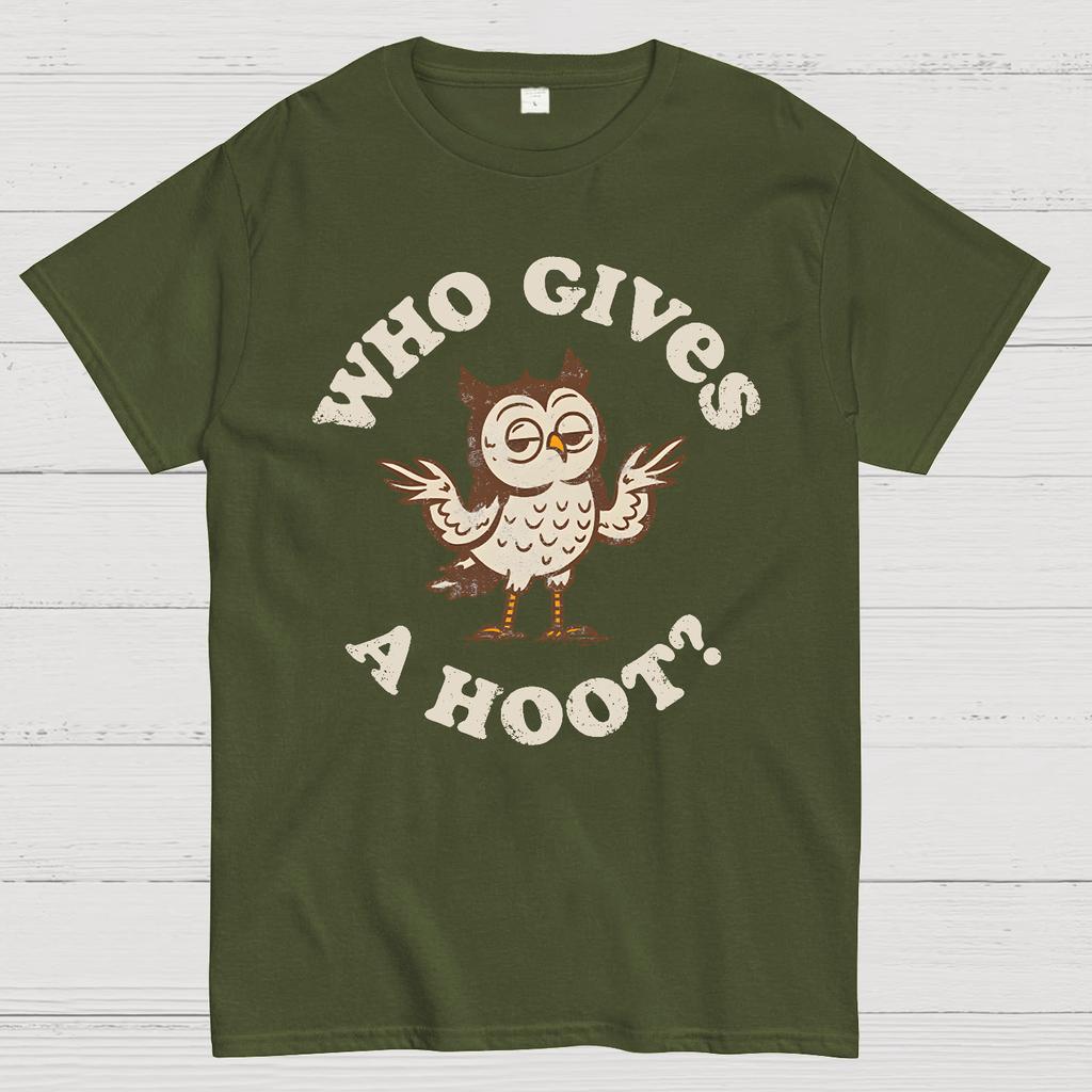 Who Gives a Hoot Cotton Summer Casual Cool Loose T-Shirt
