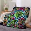 1Pc Grinch Neon Christmas Art Blanket Soft And Comfortable Casual Warm Camping Travel Christmas Halloween Gift M921598