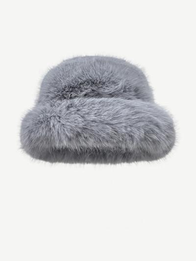 

2025 Fluffy Faux Fur Bucket Hats Women Rabbit Fur Warm Thick Plush Winter Hat Lady Fashion Luxury Panama Furry Fisherman Cap Y2k 54-58cm