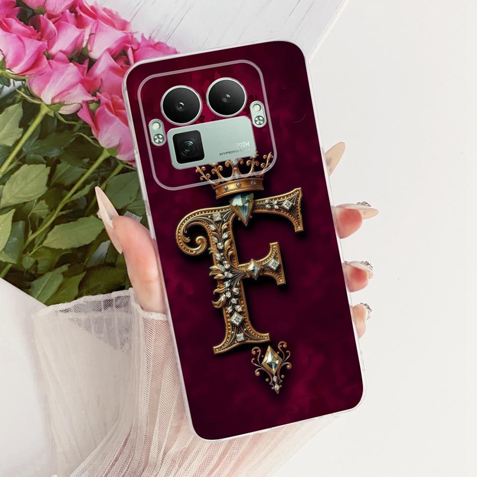 Für Realme GT8 Hülle Realme GT 8 Pro Cover 2025 Mode Buchstaben Krone Capa Weicher Silikon Stoßfänger Für Realme GT8 Pro RMX5210 Fundas