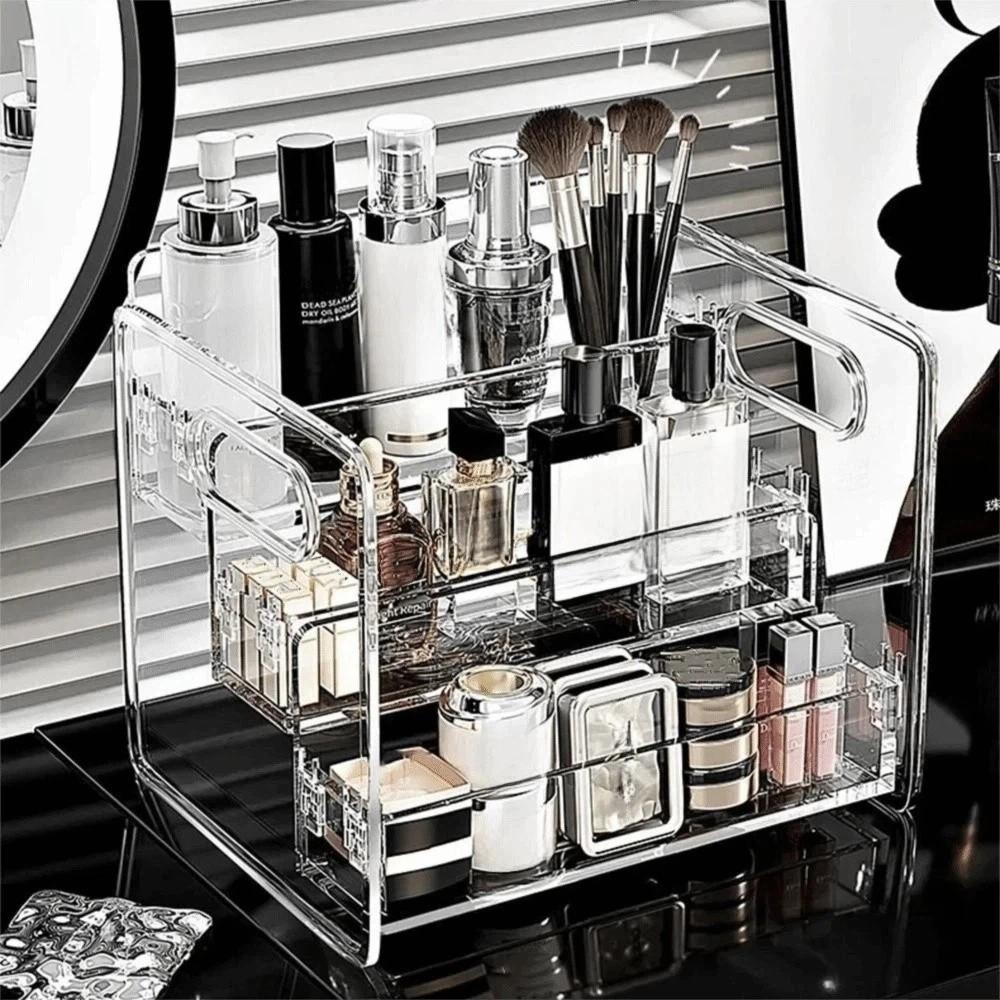 Transparent Cosmetic Storage Box Large Capacity Skincare Storage Stand  Store Display