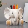 Słoń Uchwyt na długopisy Odporna na blaknięcie żywica Organizer na biurko Wielofunkcyjna dekoracja biurowa Idealne akcesoria na biurko