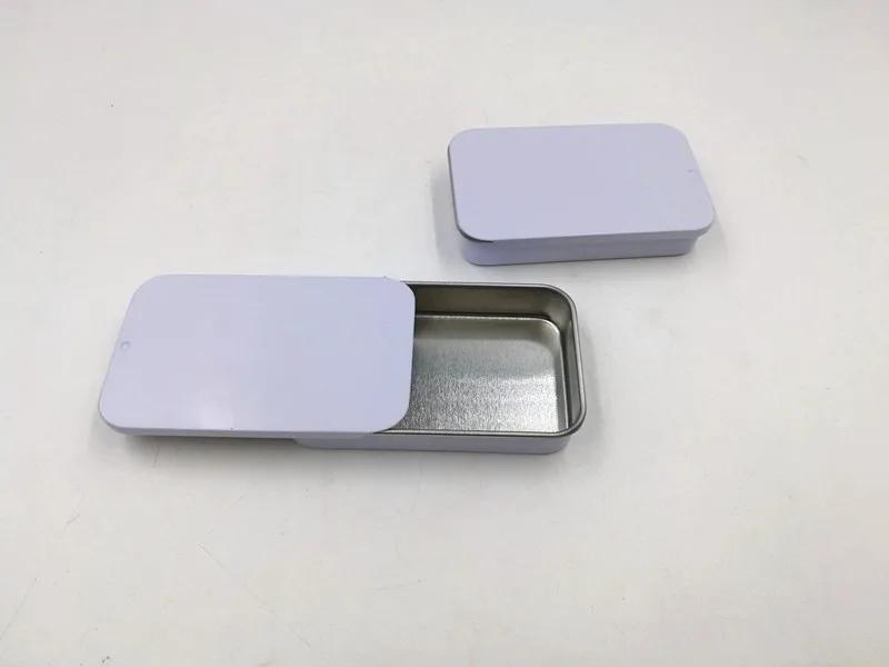 1pc Multi Size Mini Iron Box Slide Rectangular Empty Tins Storage Box Wedding Jewelry Pill Cases Portable Tin Boxes Container