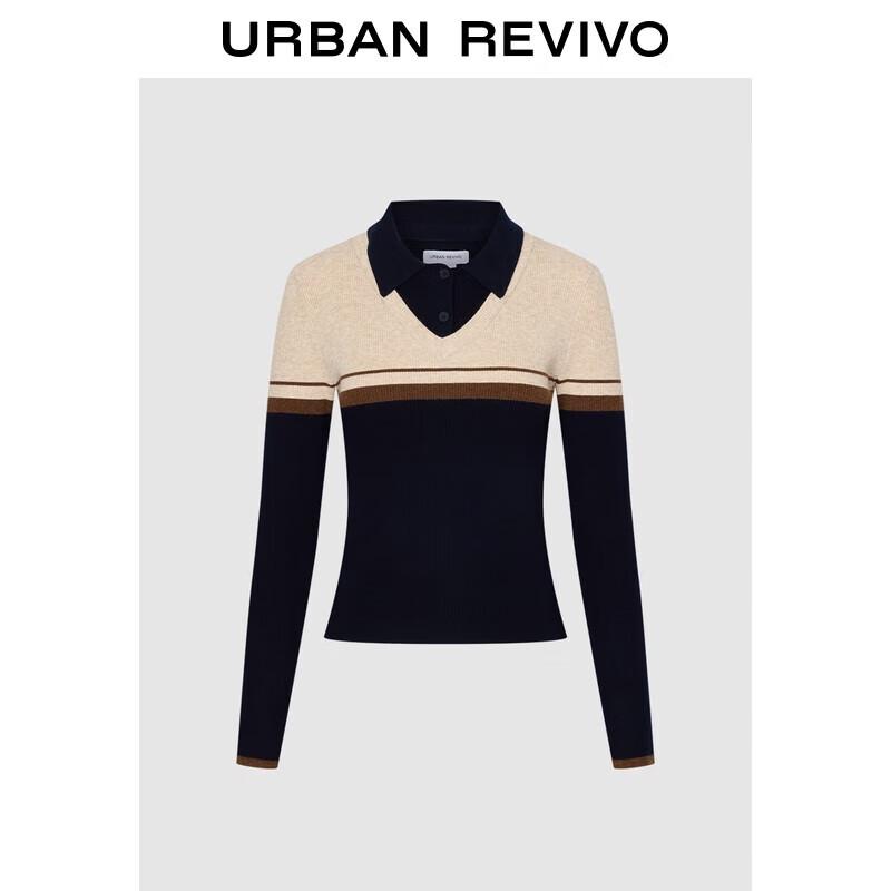 

UR Women s 2025 Winter Color Block Polo Knit Top S